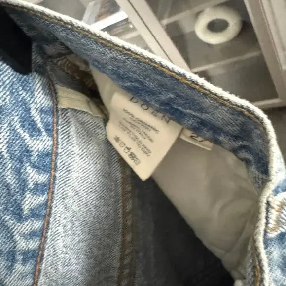DOEN Tatum Biarritz Relaxed Fit Wide Leg Denim Jeans 27 Vintage Light Wash